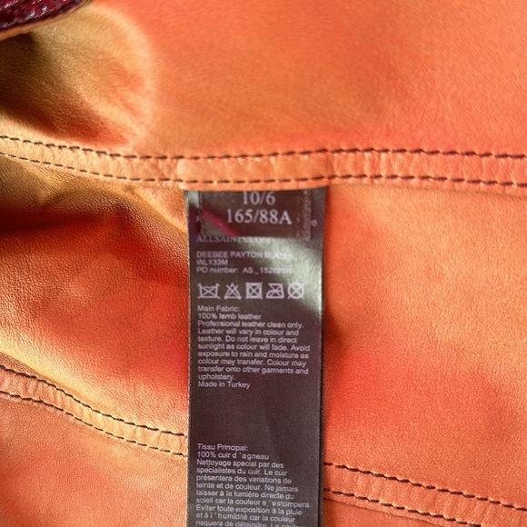 Allsaints Deebee Leather Blazer/ black - Picture 8 of 8